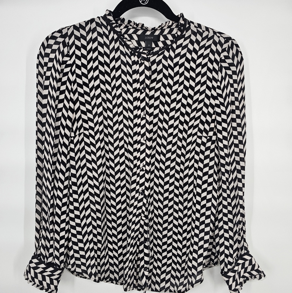 Silk Blouse J Crew 2 (xs)